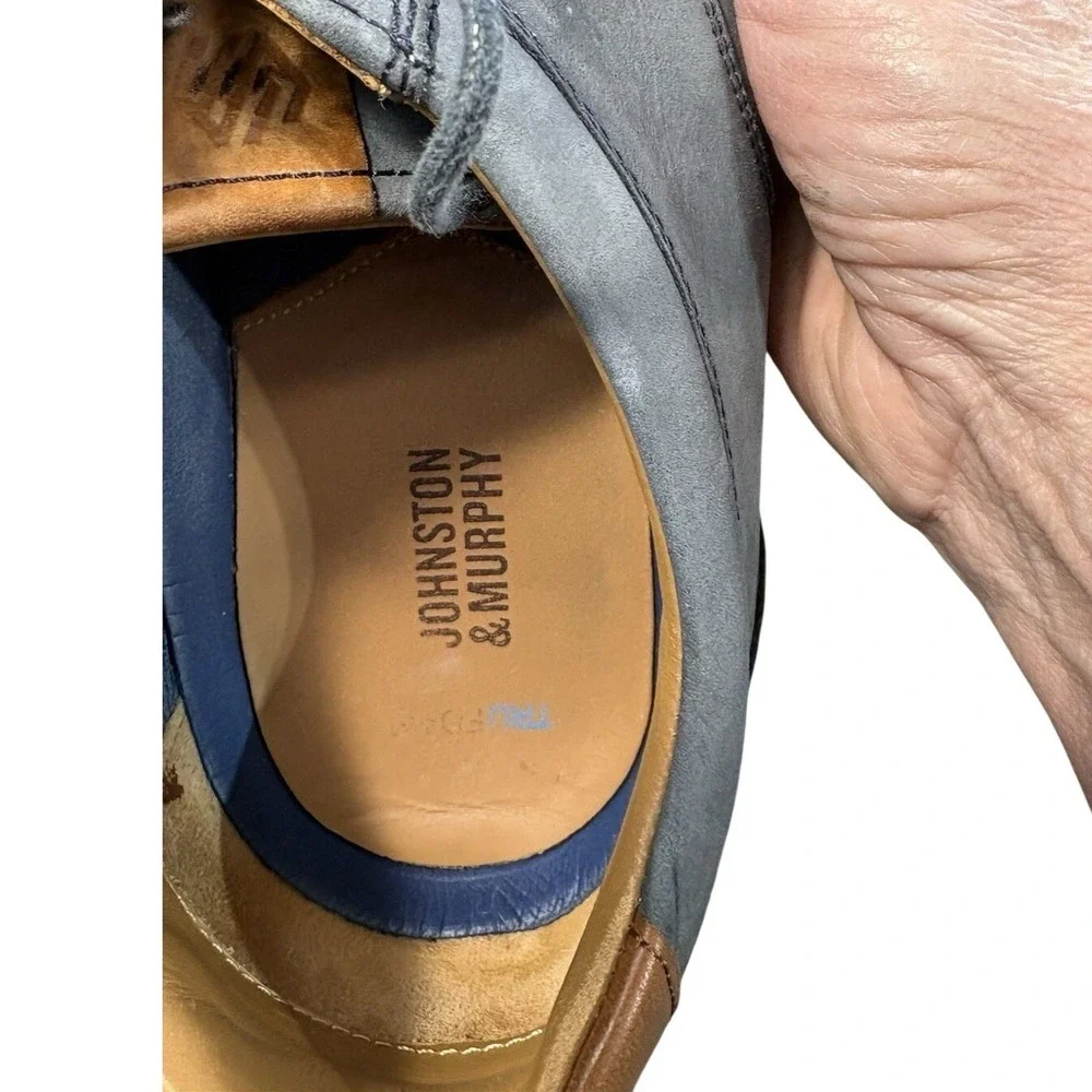 Johnston And Murphy's men's‎ 14 M Gray Nubuck Oxford's True Foam Comfort Shoes